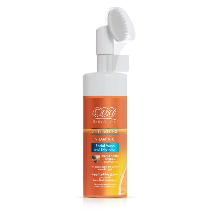 [F4] Eva Skin Clinic face wash and scrub with Vitamin C for clean skin and a uniform glow 150 ml