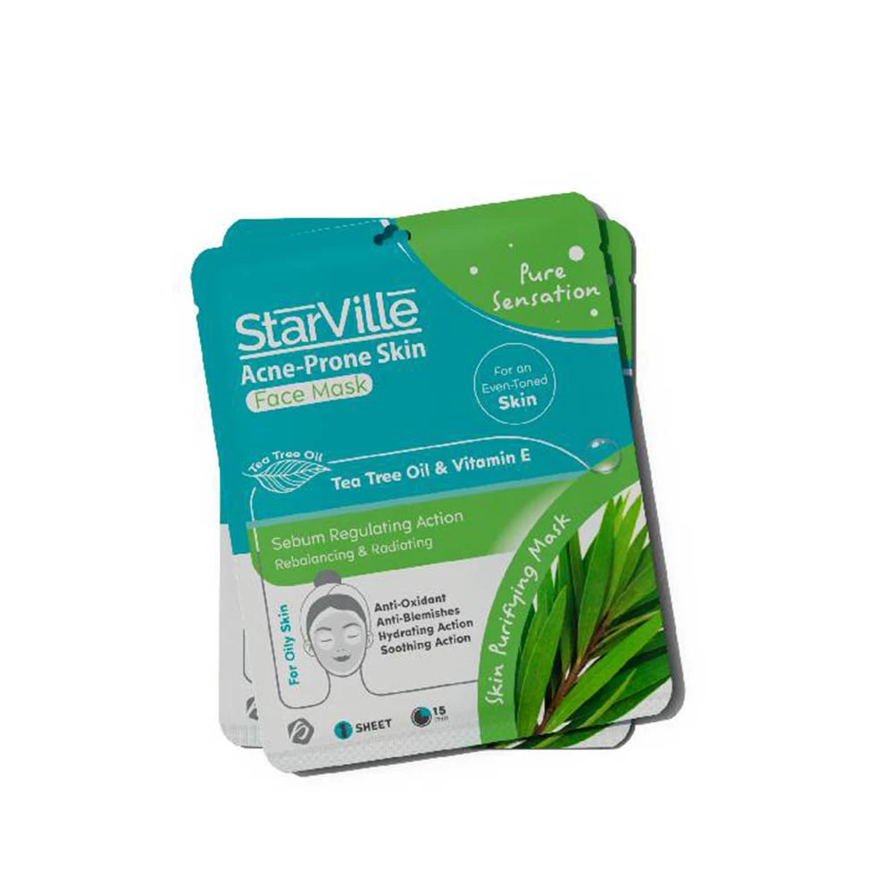 [6223012632005] Starville Facial Sheet Mask with Tea Tree Oil & Vitamin E