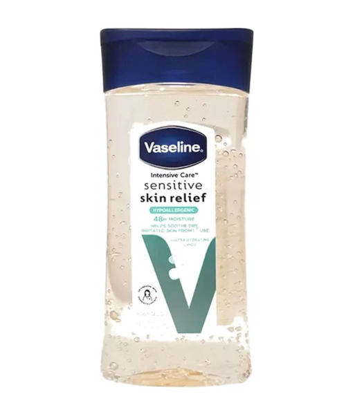 [30521028735] Vaseline Body Gel Oil Sensitive Skin Relief – 200 ml 💧