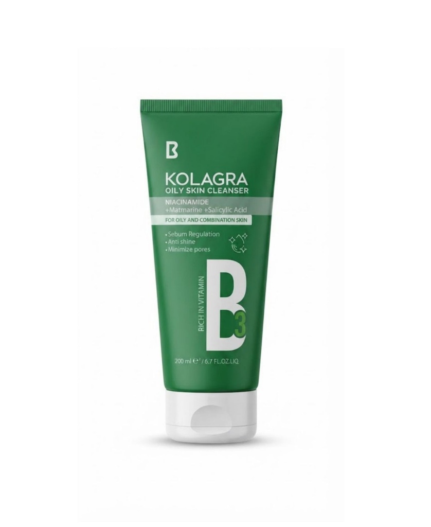 [6224001714269] 🧴Kolagra Oily Skin Cleanser with Vitamin B3 – 200 ml