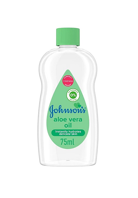 [6223000650585] 🌿👶 زيت جونسون للأطفال بالصبار – 75 مل | ترطيب وعناية لطيفة 💚