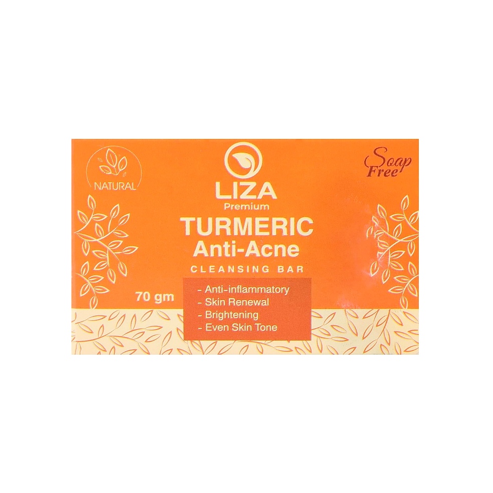 Liza Premium Turmeric Anti-Acne Cleansing Soap – 70 g 🧼🌿